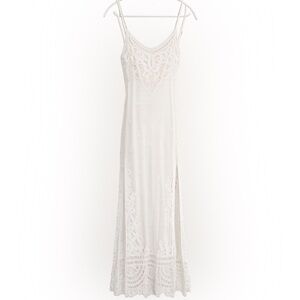 LoveShackFancy Ivory Lace Maxi Dress w/ Slip Size P
